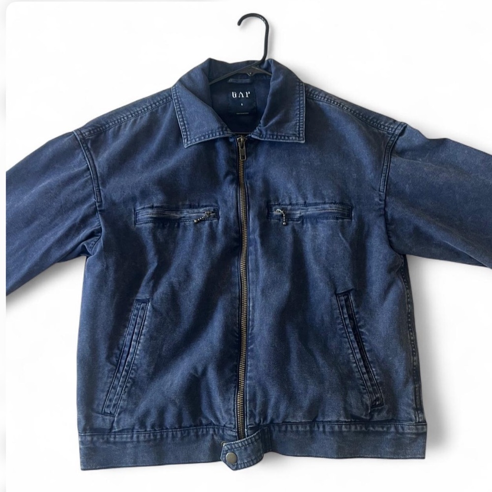 Men's GAP motorcycle jacket - Canvas Blue Zip-Front Lightweight Jacket